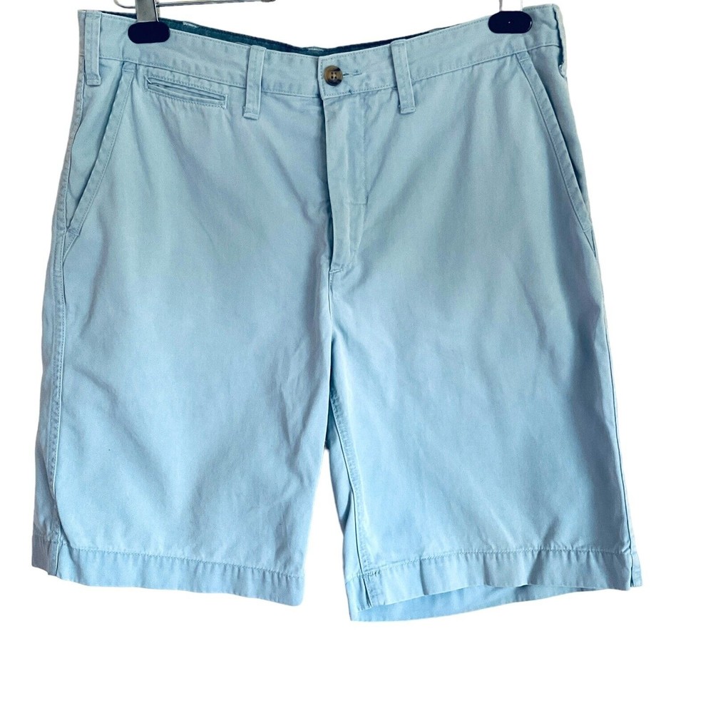 Polo Ralph Lauren Mens Size 34 Chino Shorts Blue 100% Cotton Relaxed Fit